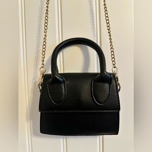 Cute Tiny Black Leather Purse